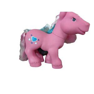 LARGE VINTAGE MY LITTLE PONY FAKIE CABBAGE PATCH PINK HEART PONY TOY